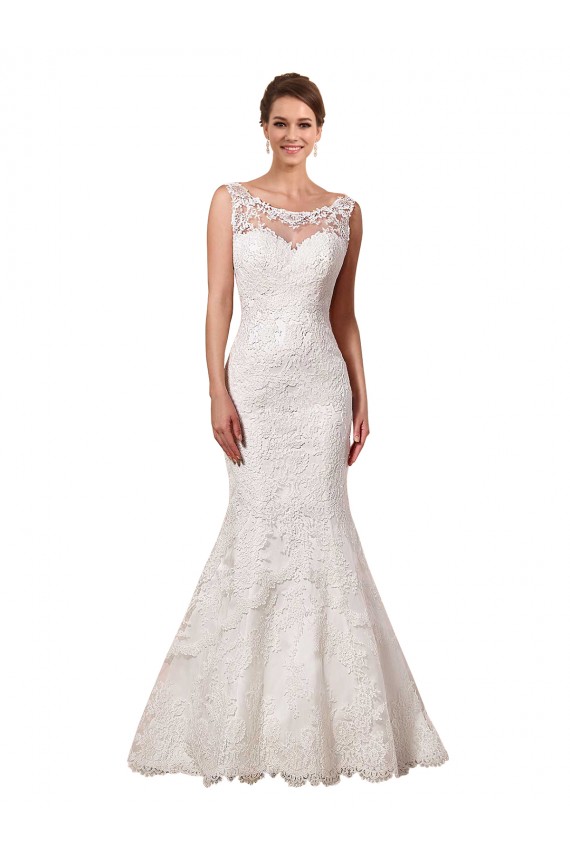 Buy Bateau Illusion Sweetheart Lace Wedding Dress UK