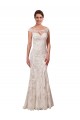 Buy Illusion Bateau Neckline Fit and Flare Lace Wedding Dress UK