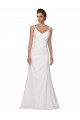 Buy V-Neck Sheath Chiffon Wedding Dress with Straps UK