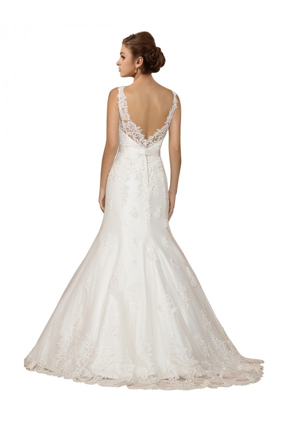 Buy Sweethart V-Neckline Lace Wedding Dress with Shoulder Straps UK
