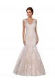 Buy Classic Fit and Flare V-Neck Mermaid Lace Wedding Dress UK