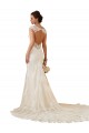 Buy Modern Chapel Train Sweetheart Mermaid Lace Wedding Dress with Keyhole Back UK