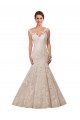Buy Fit and Flare Illusion Neck Lace Wedding Dress UK