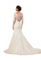 Buy Long Sleeves Mermaid Lace Wedding Dress with Illusion Back UK
