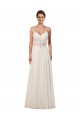 Buy Sweetheart A-Line Chiffon Wedding Dress with Beaded Shoulder Straps UK