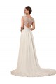 Buy Sweetheart A-Line Chiffon Wedding Dress with Beaded Shoulder Straps UK