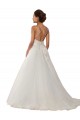 Buy Modern Spaghetti Straps Ball Gown Tulle Wedding Dress with Lace Bodice UK