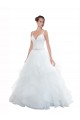 Buy Spaghetti Straps Ball Gown Beach Wedding Dress with Lace Bodice UK