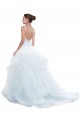 Buy Spaghetti Straps Ball Gown Beach Wedding Dress with Lace Bodice UK