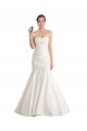 Buy Strapless Mermaid Ruched Satin Beach Wedding Dress with Low Back UK