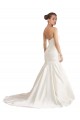 Buy Strapless Mermaid Ruched Satin Beach Wedding Dress with Low Back UK