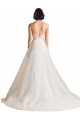 Buy Strapless Sweetheart Lace Bodice A-Line Organza Wedding Dress UK