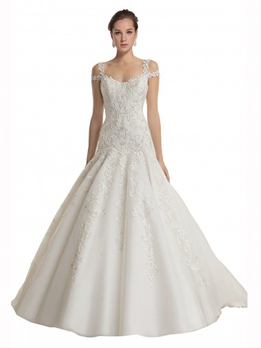 Buy Off the Shoulder Mermaid Lace Tulle Wedding Dress UK