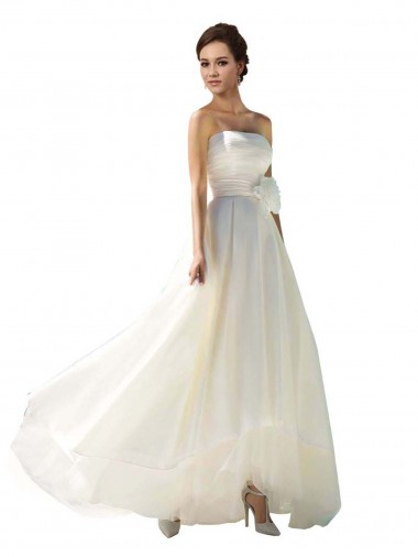 Buy Strapless A-Line Taffeta Wedding Dress UK