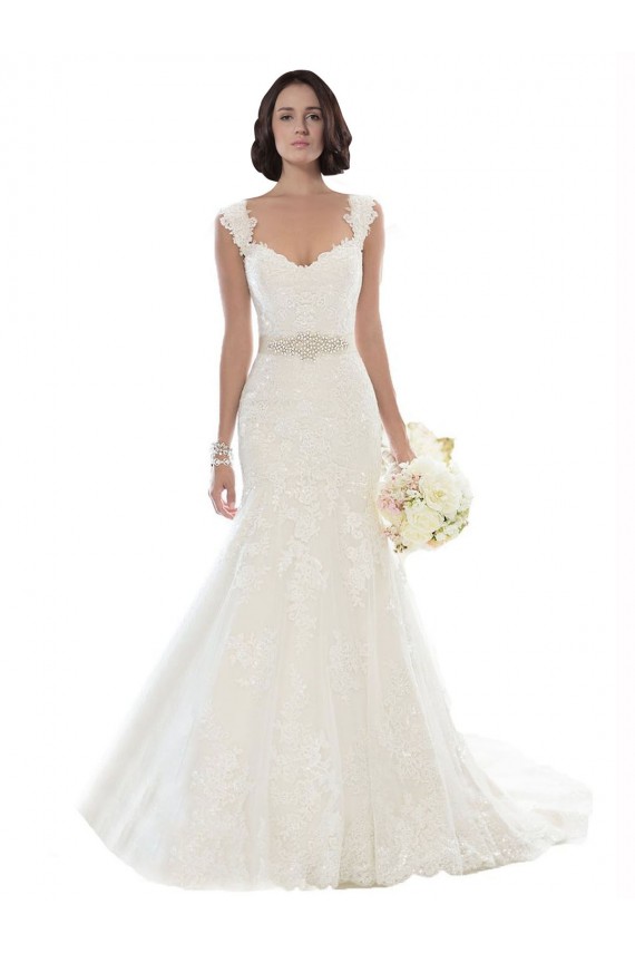 Buy Off the Shoulder Mermaid Lace Beach Wedding Dress with Beaded Belt UK