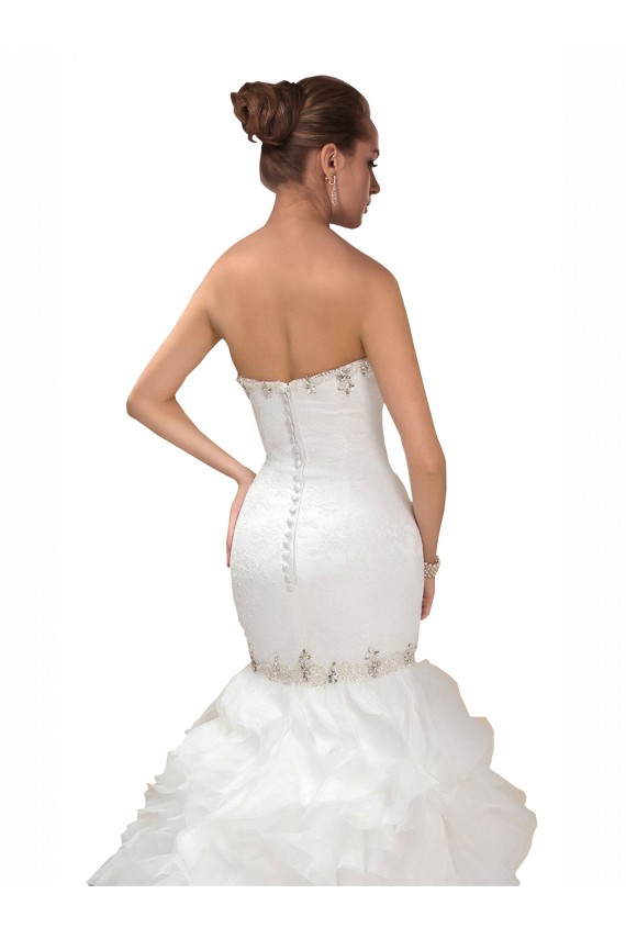 Buy Sweetheart Mermaid Cascading Organza Wedding Dress UK