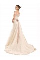 Buy Off the Shoulder Illusion Back A-Line Lace Beach Wedding Dress UK