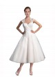 Buy A-Line Short Tea Length Sweetheart Tulle Lace Beach Wedding Dress UK