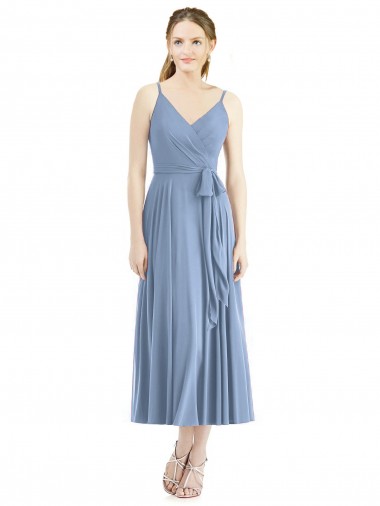 Buy Short Tea Length Chiffon Bridesmaid Dress UK