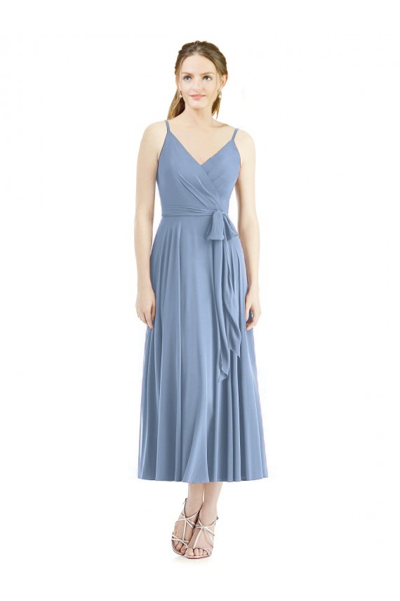 Buy Short Tea Length Chiffon Bridesmaid Dress UK