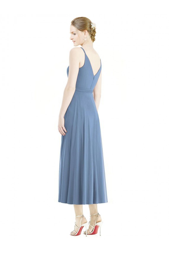 Buy Short Tea Length Chiffon Bridesmaid Dress UK