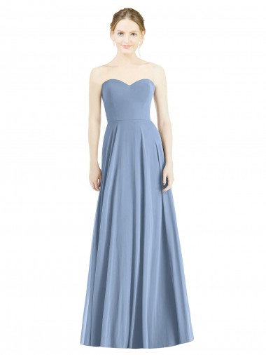 Buy Strapless Sweetheart Chiffon Bridesmaid Dress UK