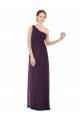Buy Draped One Shoulder Full Length Chiffon Bridesmaid Dress UK