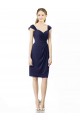 Buy Cocktail Length Short Cap Sleeves Chiffon Bridesmaid Dress UK
