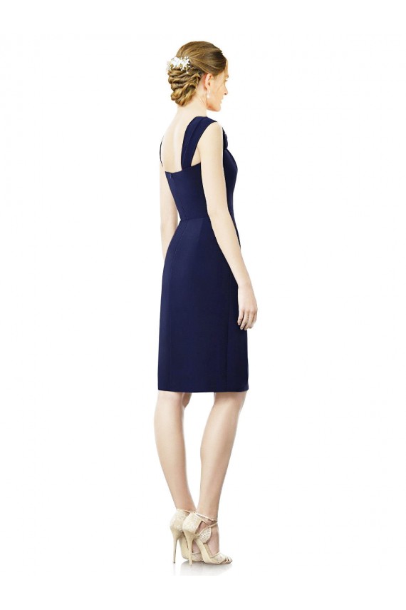 Buy Cocktail Length Short Cap Sleeves Chiffon Bridesmaid Dress UK