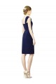 Buy Cocktail Length Short Cap Sleeves Chiffon Bridesmaid Dress UK