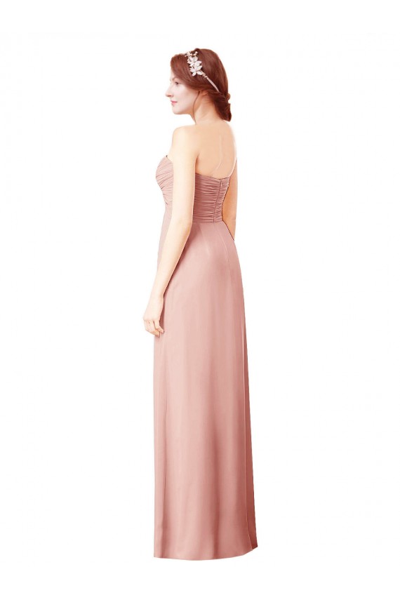 Buy Long Chiffon Sweetheart Bridesmaid Dress with Twist Bodice UK