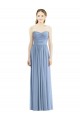Buy Strapless Long Chiffon Dress with Sweetheart Neckline And Draped Bodice UK