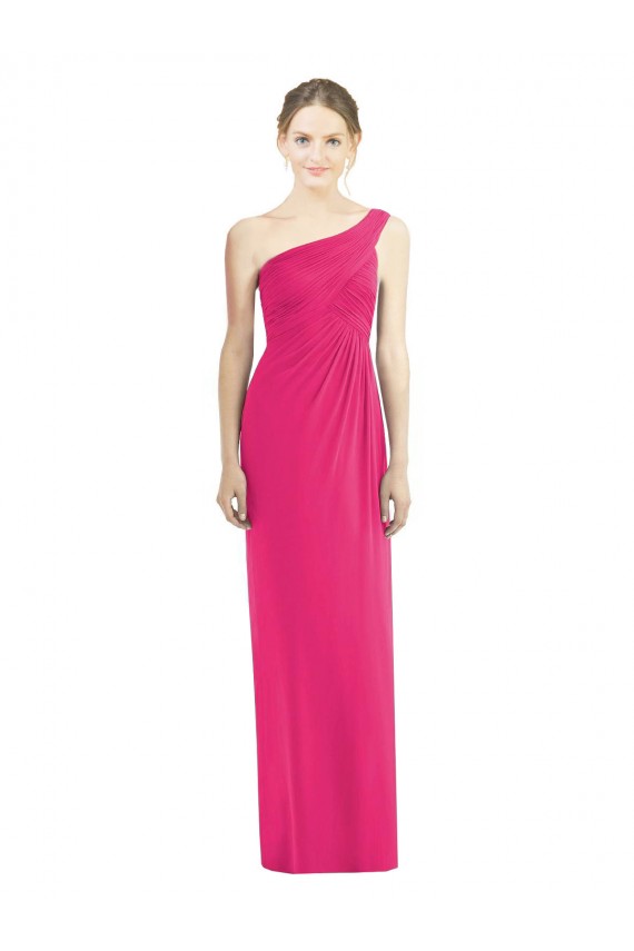 Buy One Shoulder Long Chiffon Bridesmaid Dress UK