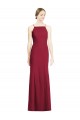 Buy High Square Trumpet Chiffon Bridesmaid Dress with Lace-Up Open Back UK