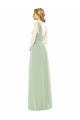 Buy Sleeveless Chiffon Long Bridesmaid Dress with Shoulder Straps UK