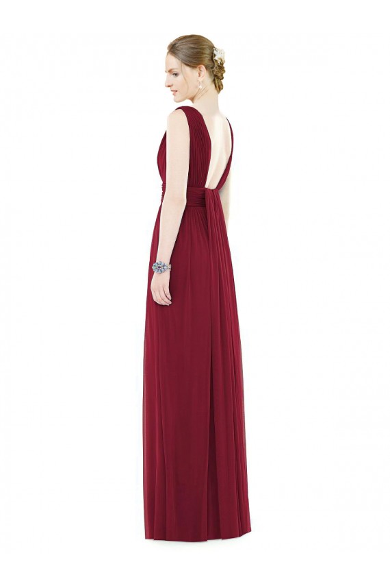 Buy Low Square Back Sleeveless Shirred Skirt Bridesmaid Dress UK