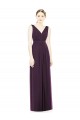 Buy V-Neckline Sleevelss Full Length Chiffon Bridesmaid Dress UK