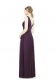 Buy V-Neckline Sleevelss Full Length Chiffon Bridesmaid Dress UK