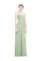 Buy Crisscross Draped Full Length Strapless Chiffon Bridesmaid Dress UK