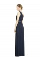 Buy Full-Length V-Neck Lux Chiffon Bridesmaid Dress with V-Back UK