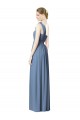 Buy Flower Shoulder Draped One Shoulder Chiffon Bridesmaid Dress UK
