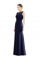 Buy Lace Bodice Open Back Trumpet Chiffon Bridesmaid Dress with Bow Belt UK
