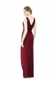 Buy Draped Sleeveless Long Chiffon V-Neck Bridesmaid Dress UK