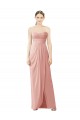 Buy Strapless Sweetheart Long Chiffon Wrap Bridesmaid Dress UK
