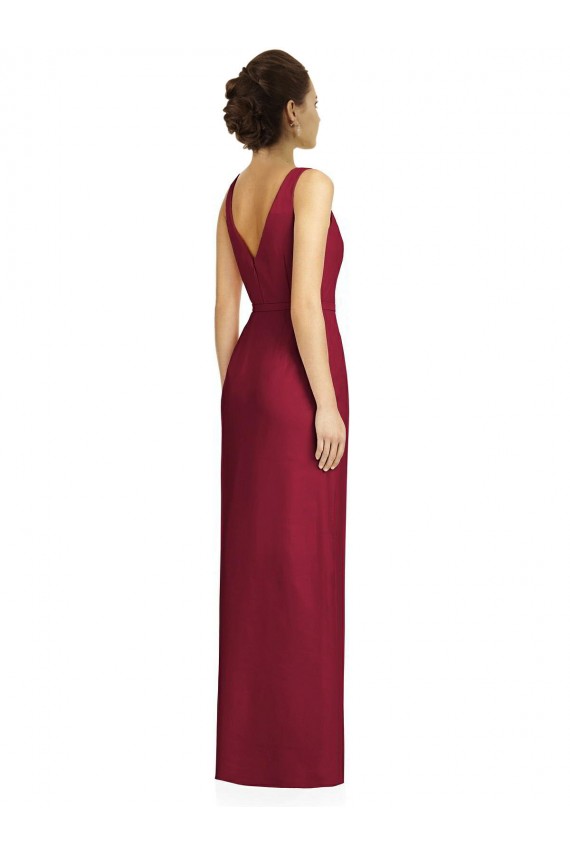 Buy Draped V-Neck Cocktail Length Chiffon Bridesmaid Dress UK