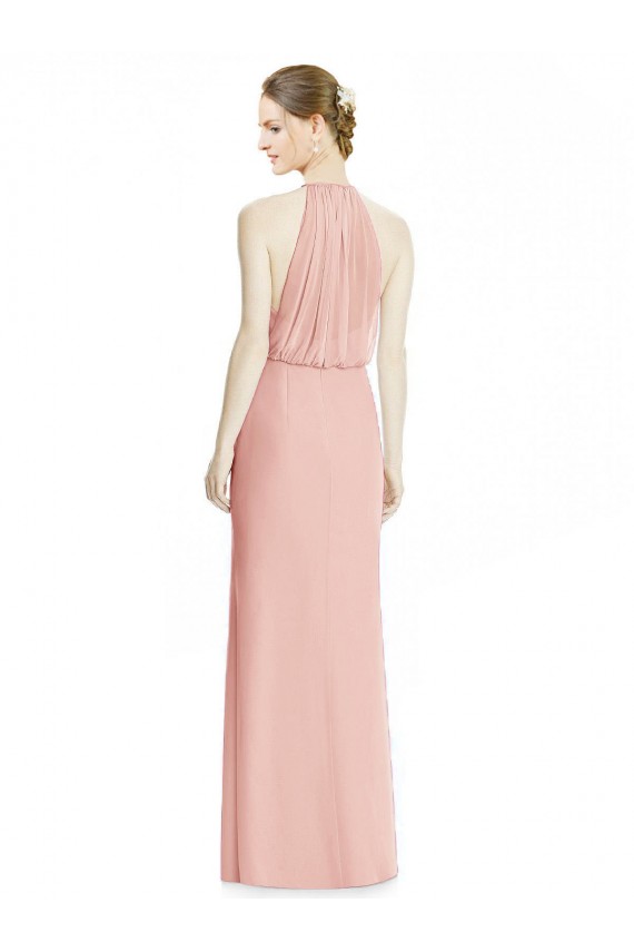 Buy Halter Neck Trumpet Chiffon Bridesmaid Dress UK