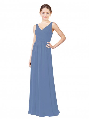 Buy Draped V-Neck Luxe Chiffon Bridesmaid Dress UK