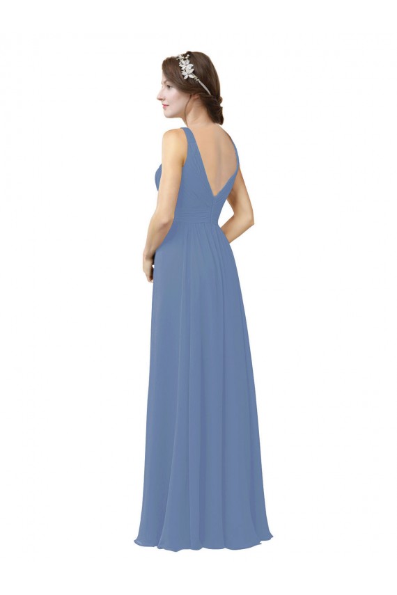 Buy Draped V-Neck Luxe Chiffon Bridesmaid Dress UK