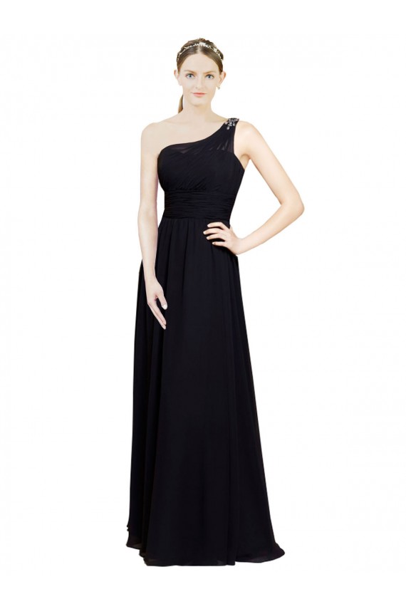 Buy Sweetheart Chiffon Bridesmaid Dress with Beaded One Shoulder Strap UK