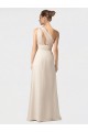 Buy One Shoulder Full Length Chiffon Bridesmaid Dress with Shirred Bodice UK
